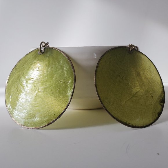 Jewelry - Green Shell Earrings